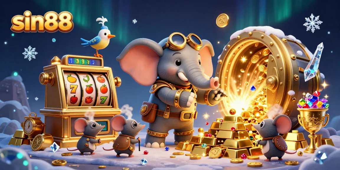 Experience vibrant gaming action with sin88's golden slot machine and rich treasures.