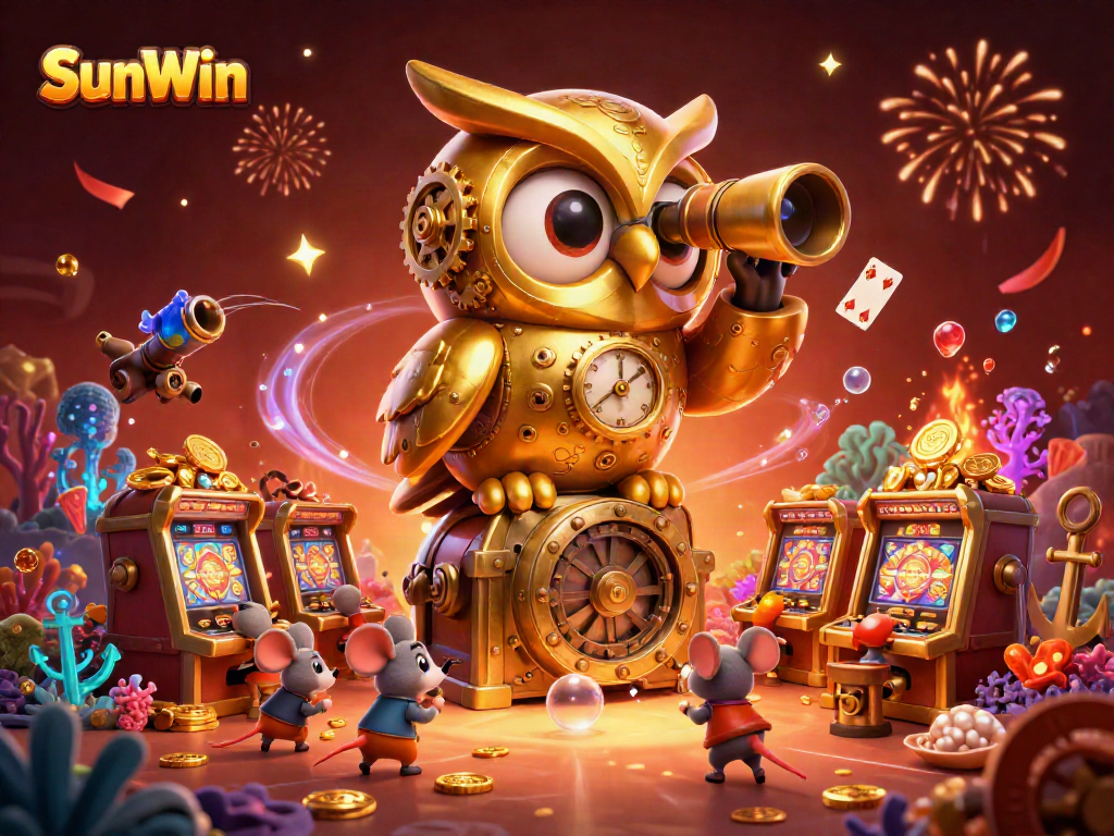 Experience the thrill of SunWin with our vibrant casino scene full of excitement and treasures.