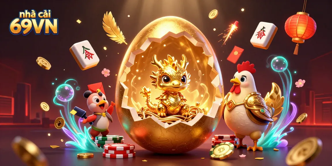 Engage in thrilling gameplay at nhà cái 69VN with a captivating golden dragon and poker chips scene.