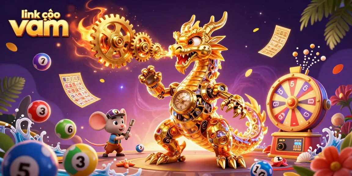 Experience the excitement of gaming with link vào vmax, featuring a golden dragon and dynamic lottery elements.