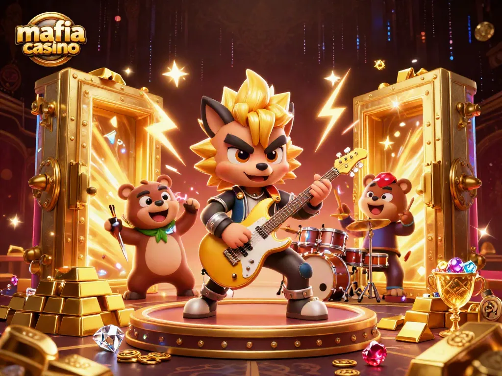 Experience the thrill of mafia casino gaming as a wolf star riffs, captivating with treasure and excitement.