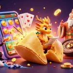 KAPTEN189 menyajikan ilustrasi kasino digital dengan simbol slot yang menyenangkan dan karakter menarik.