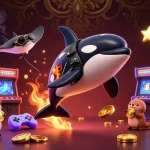 Join the fun with sunwin as the orca, stingray, and otters celebrate winnings in a vibrant casino scene.